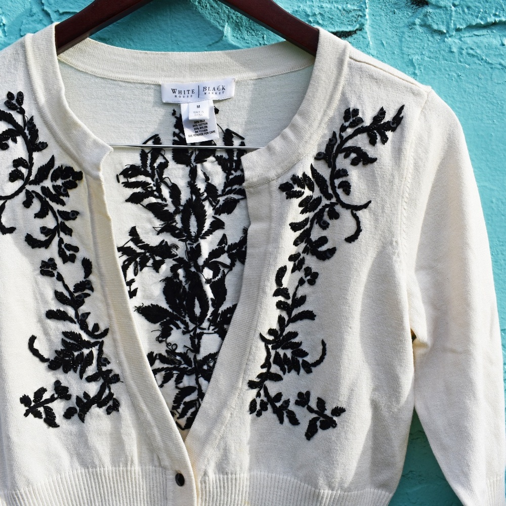 WHBM Embroidered Cardigan - Picture 4 of 6